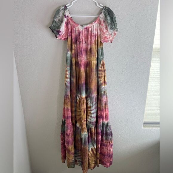 Free People Sunny Tie Dye Maxi Dress Young Fabulous & Broke - Picture 3 of 11